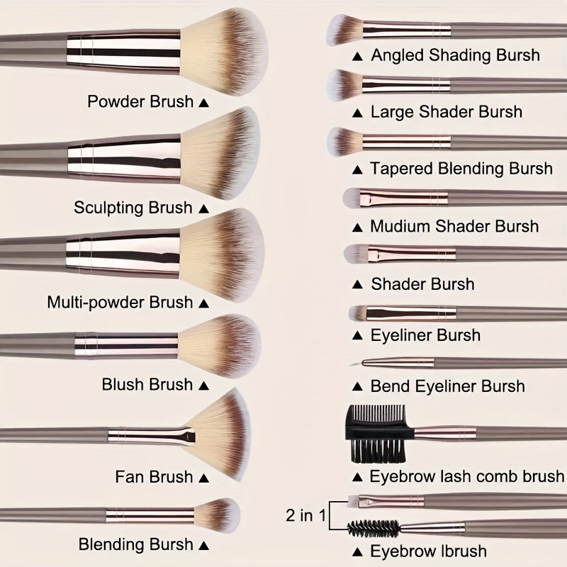 Gold Makeup Brush Set
