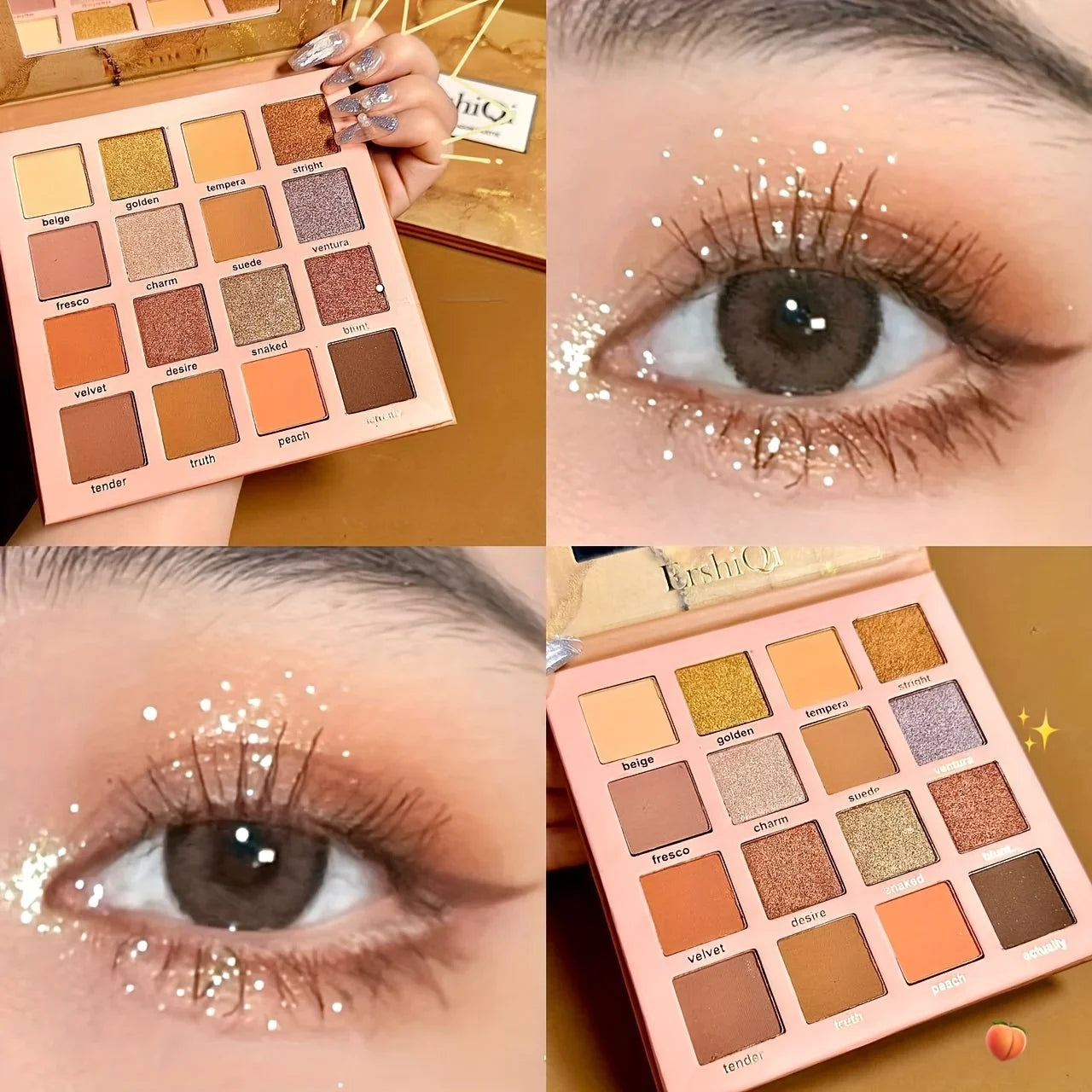 Golden Sunshine 16 Color Eyeshadow Blush and Highlighter Set
