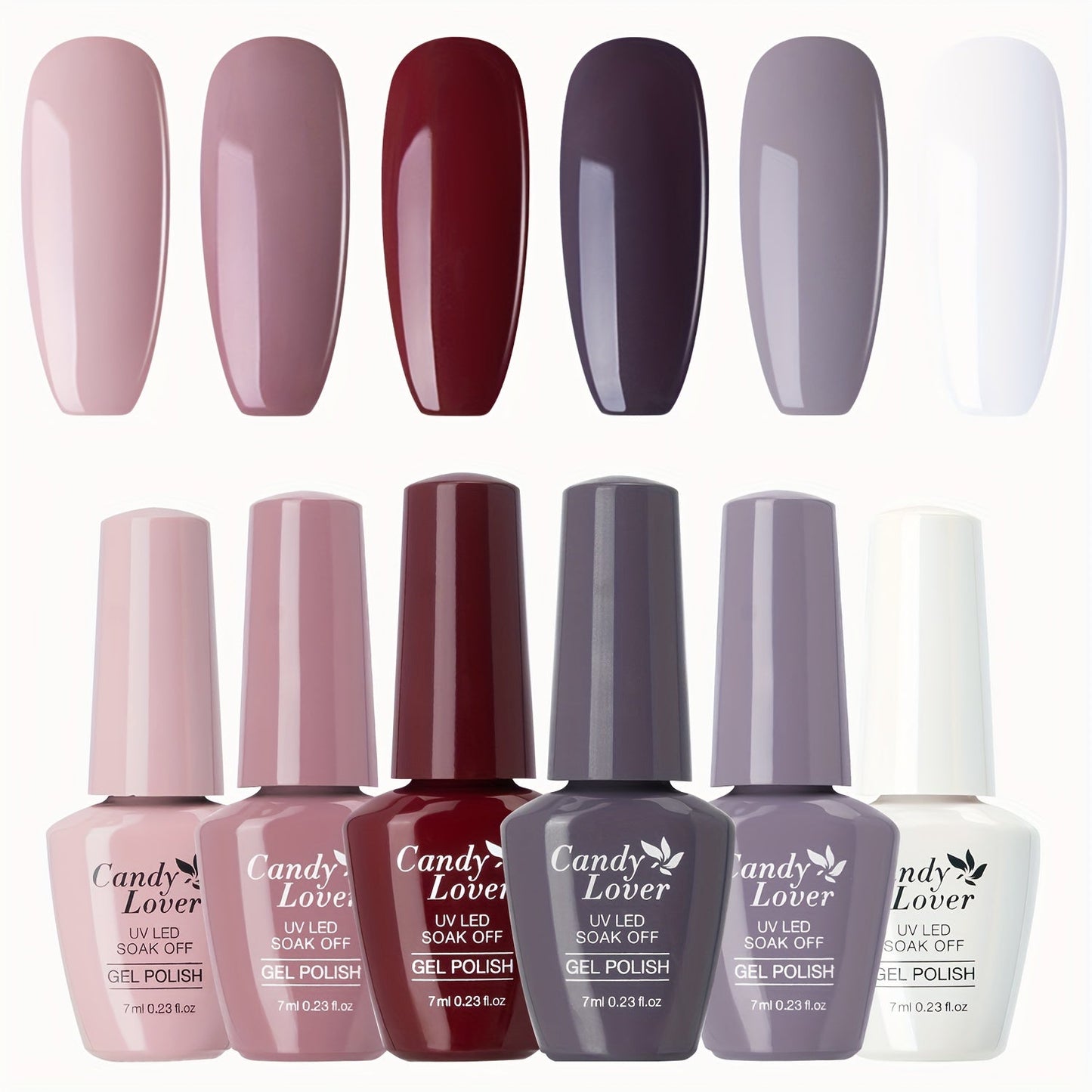 Grey & White Gel Nail Polish Set