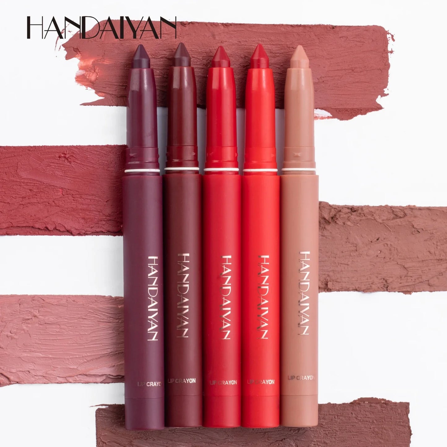 HANDAIYAN 12 Colors Crayon Lipstick High Pigment Velvet Lip Liner