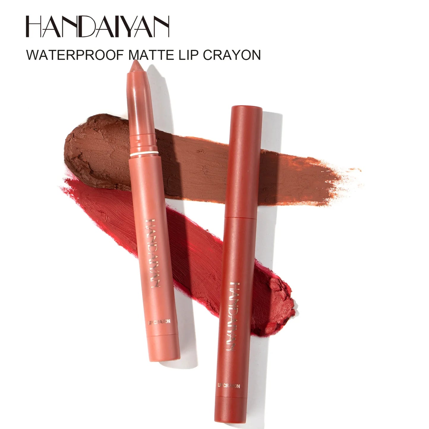 HANDAIYAN 12 Colors Crayon Lipstick High Pigment Velvet Lip Liner