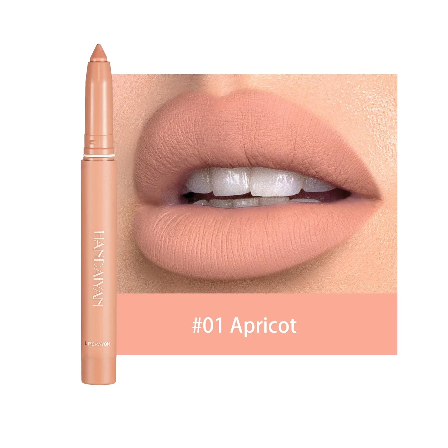 HANDAIYAN 12 Colors Crayon Lipstick High Pigment Velvet Lip Liner