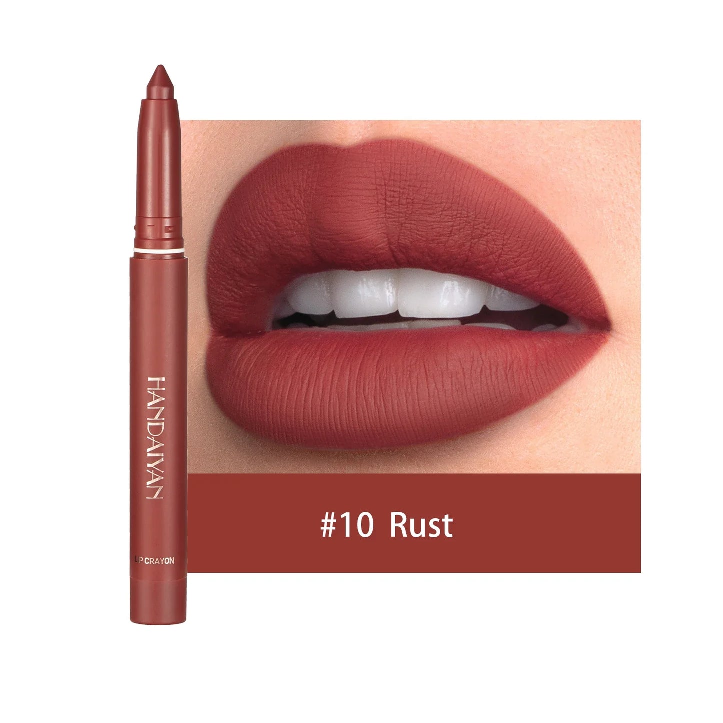 HANDAIYAN 12 Colors Crayon Lipstick High Pigment Velvet Lip Liner