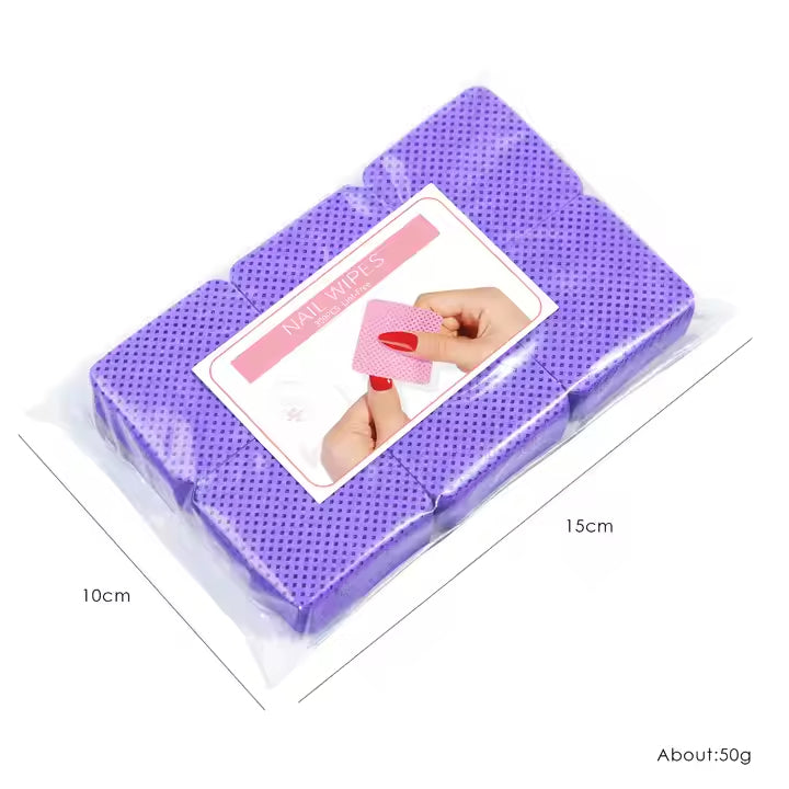 300pcs/bag Colorful Gel Polish Remover Pad Cleaning Cotton Sheet Lint-free Nail Wipe
