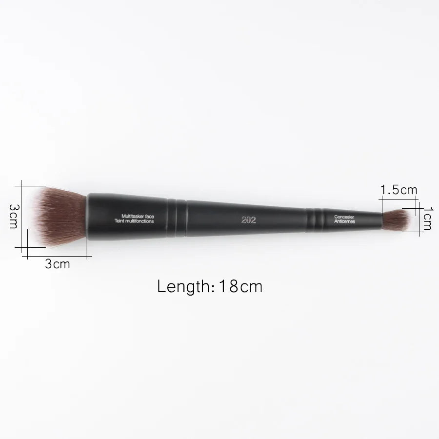 Pro Makeup Brushes with Black Handle