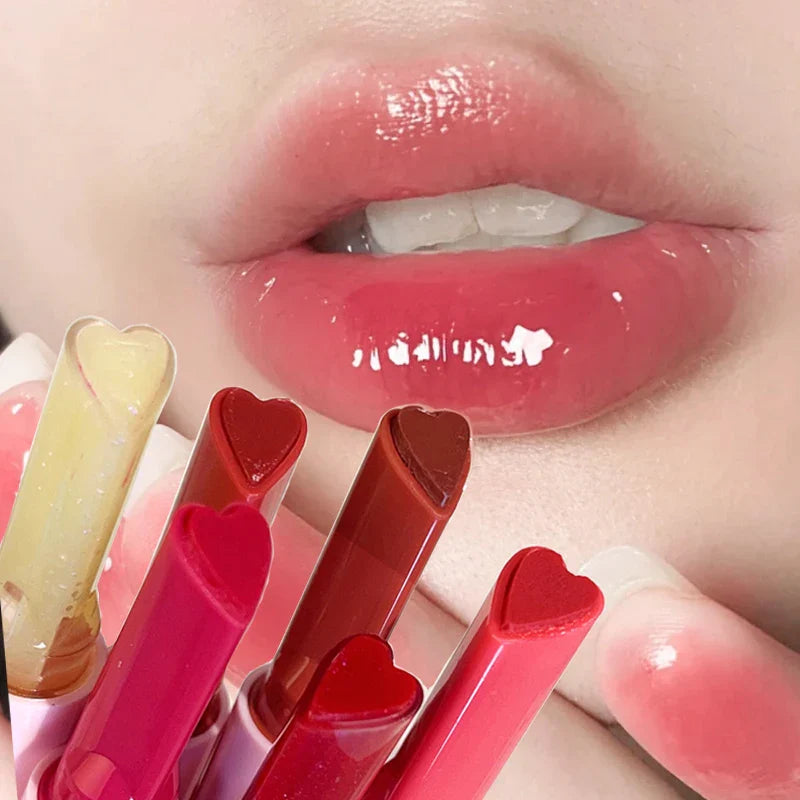 Heart-Shape Jelly Solid Lip Gloss Pen for Shining Juicy Lips