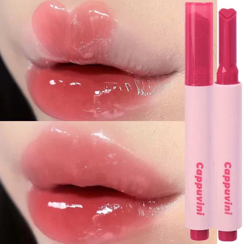Heart-Shape Jelly Solid Lip Gloss Pen for Shining Juicy Lips