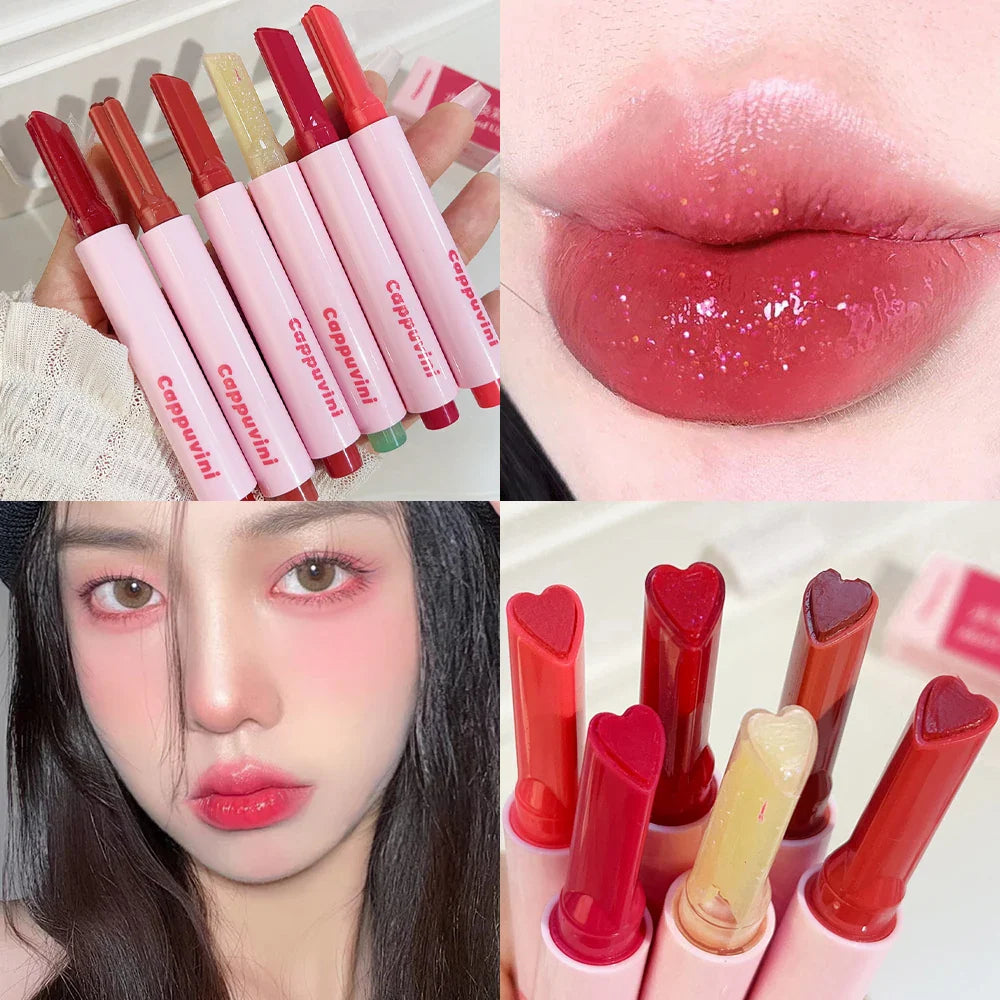 Heart-Shape Jelly Solid Lip Gloss Pen for Shining Juicy Lips