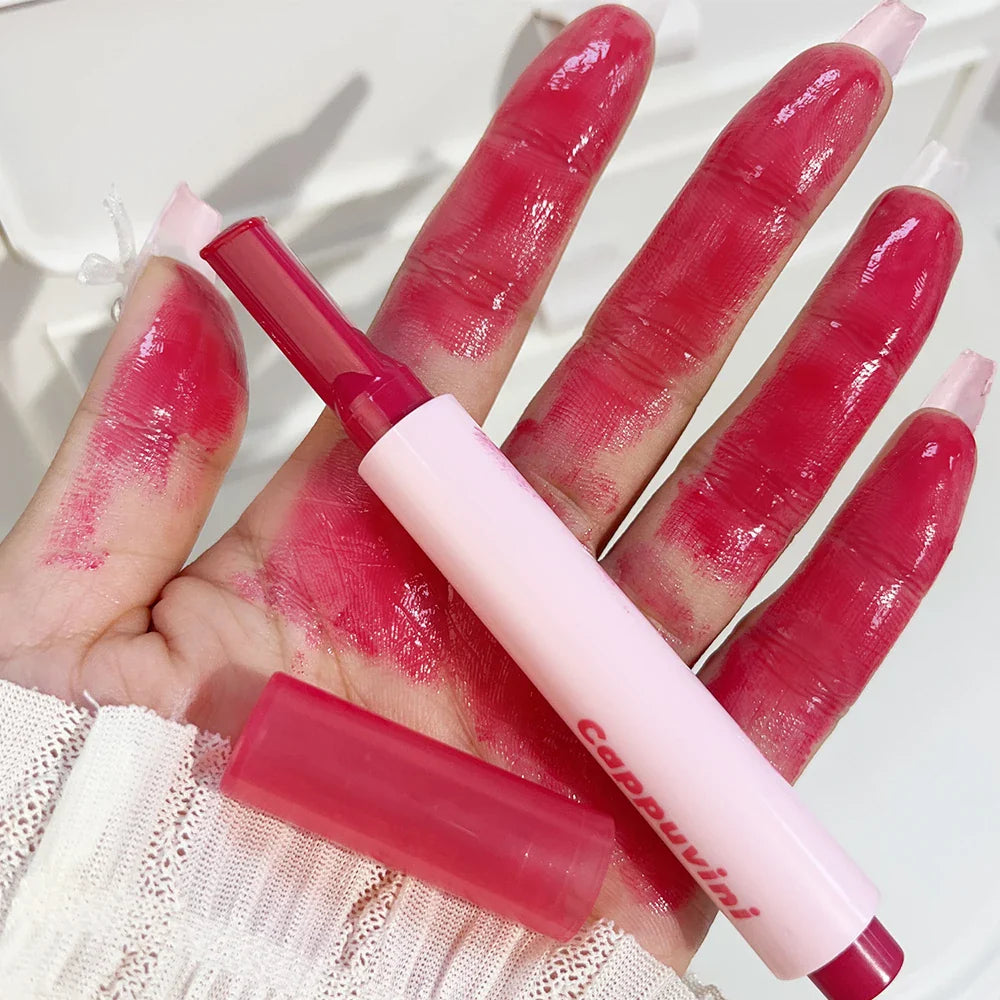 Heart-Shape Jelly Solid Lip Gloss Pen for Shining Juicy Lips