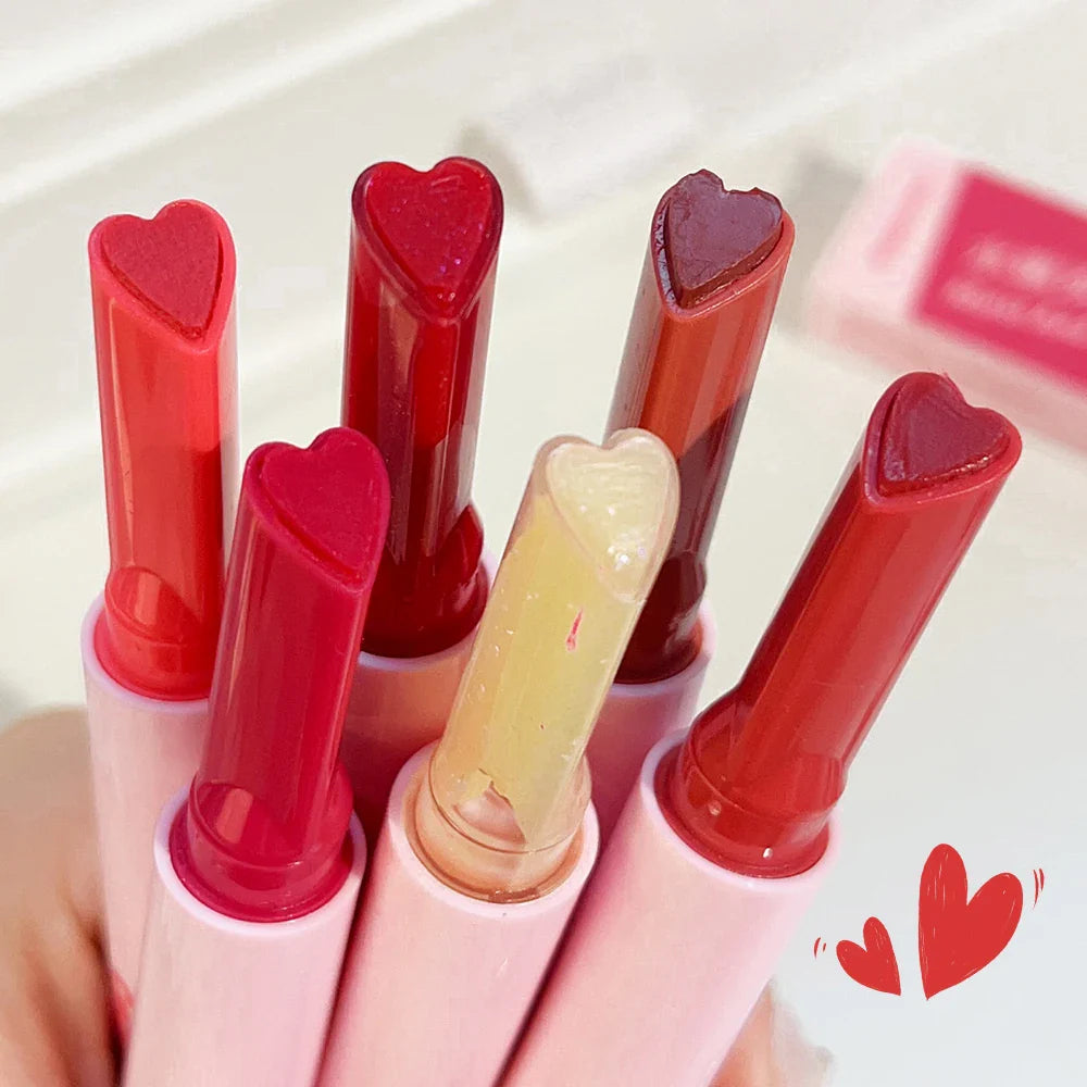 Heart-Shape Jelly Solid Lip Gloss Pen for Shining Juicy Lips