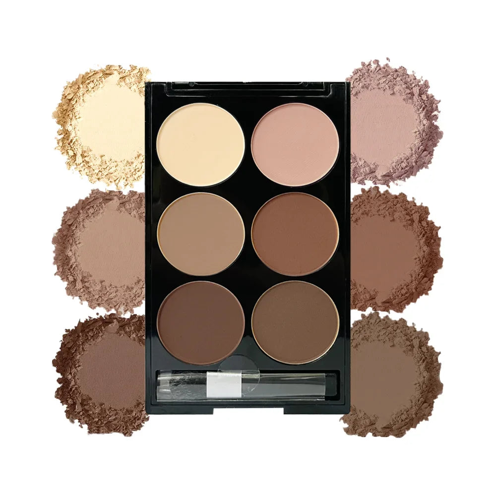 Highlight Contouring Powder Palette With Brush
