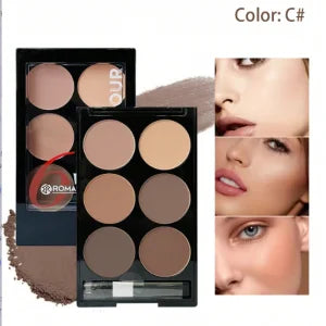 Highlight Contouring Powder Palette With Brush