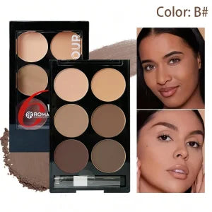 Highlight Contouring Powder Palette With Brush