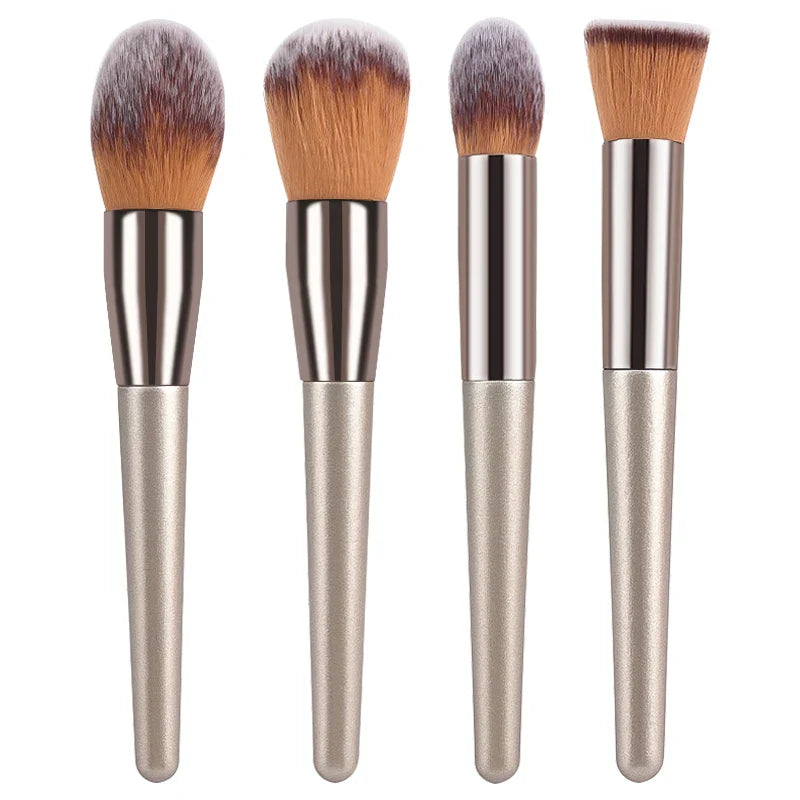 Hot Champagne Makeup Brushes Set 14 Pcs