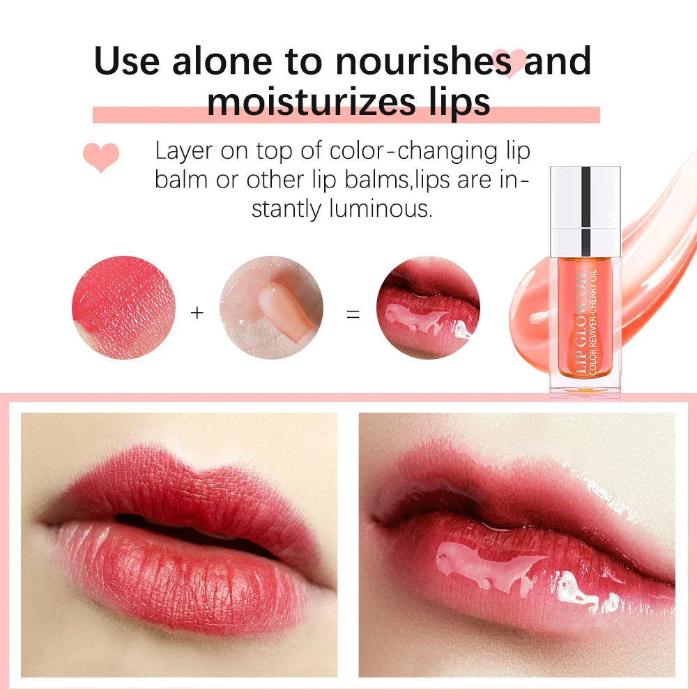 Hot Clear 6ml Crystal Jelly Lip Oil Plumper Gloss Makeup