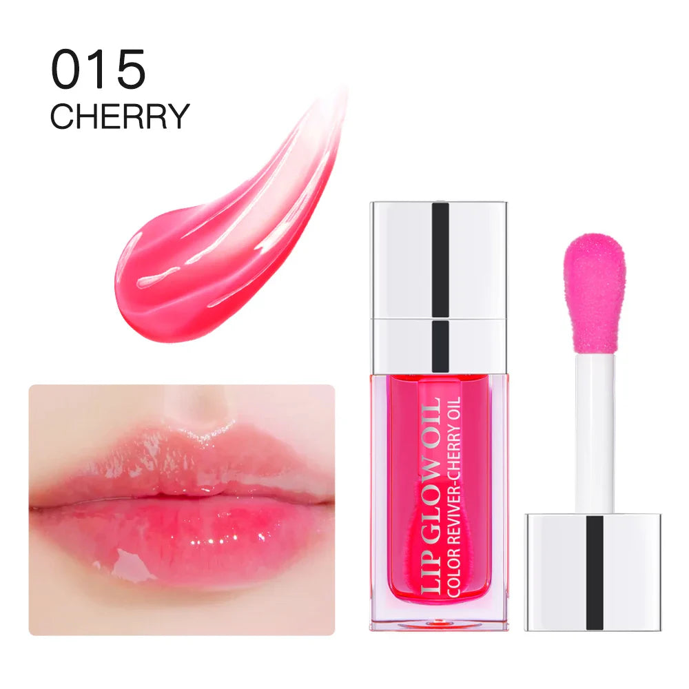 Hot Clear 6ml Crystal Jelly Lip Oil Plumper Gloss Makeup