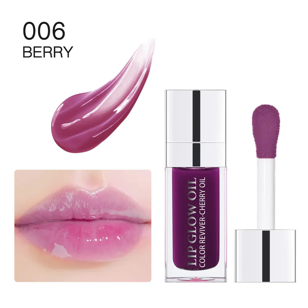 Hot Clear 6ml Crystal Jelly Lip Oil Plumper Gloss Makeup