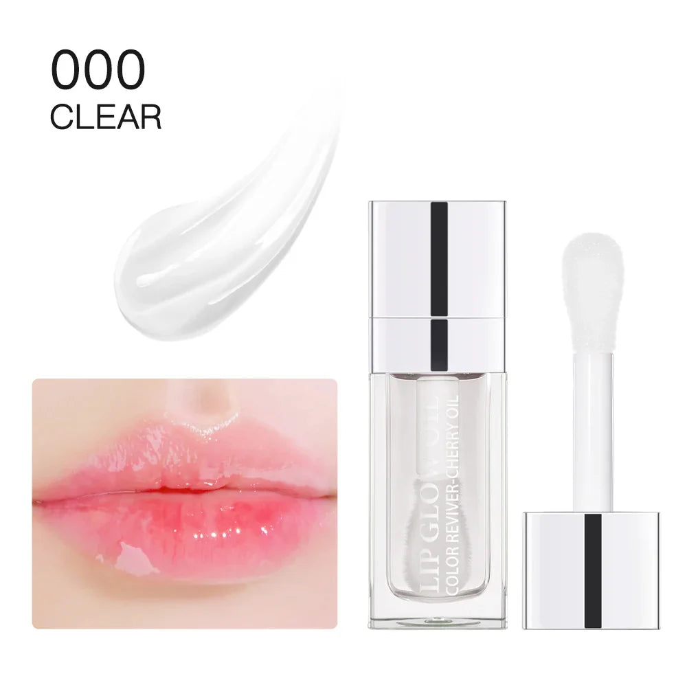 Hot Clear 6ml Crystal Jelly Lip Oil Plumper Gloss Makeup