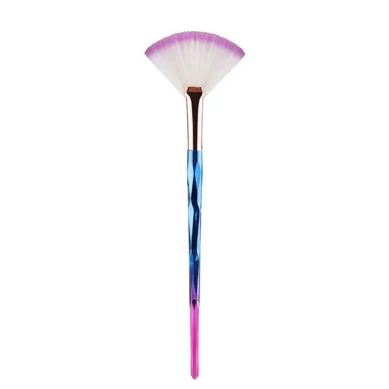 Large Flat Highlight Blush Fan Makeup Brush