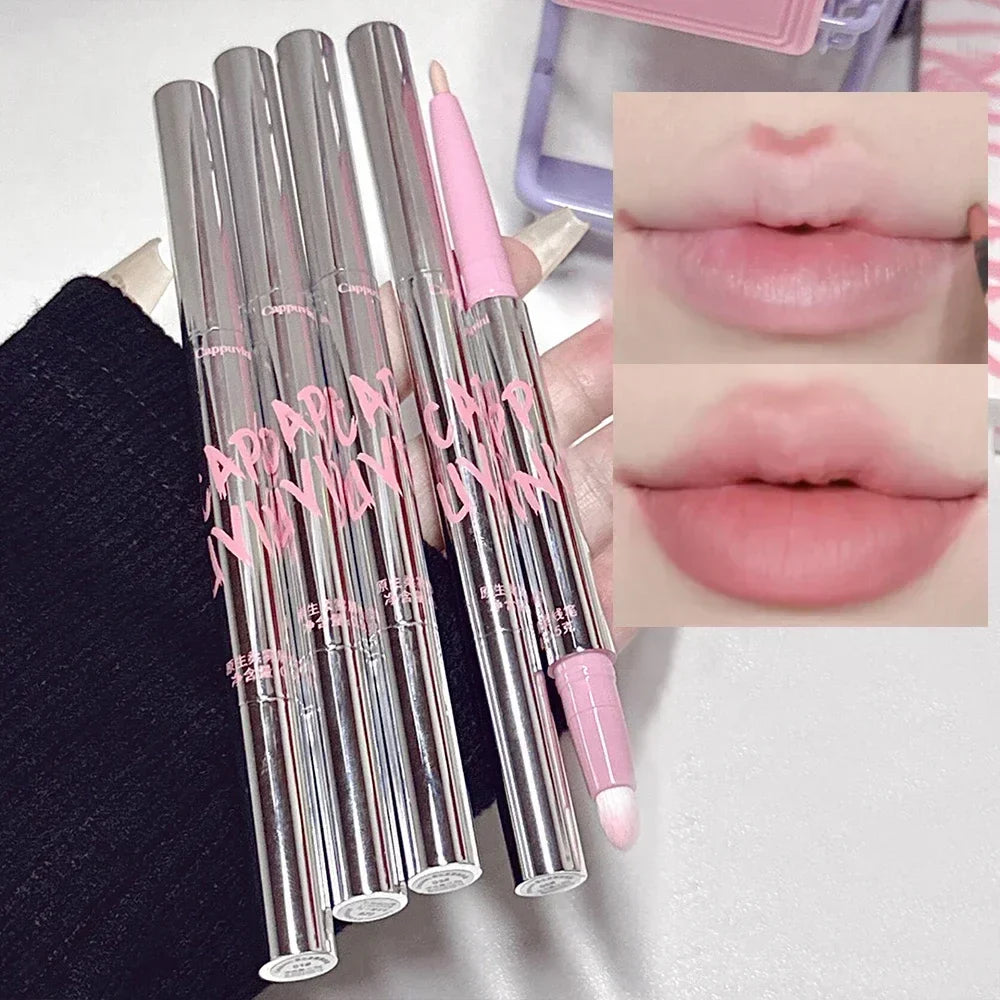 Lip Liner Pen Matte Waterproof Longlasting Silver Tube Makeup