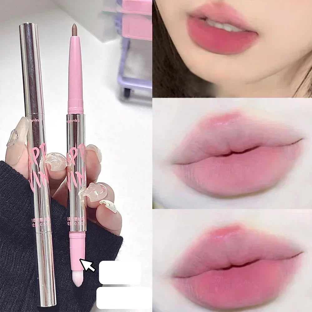 Lip Liner Pen Matte Waterproof Longlasting Silver Tube Makeup