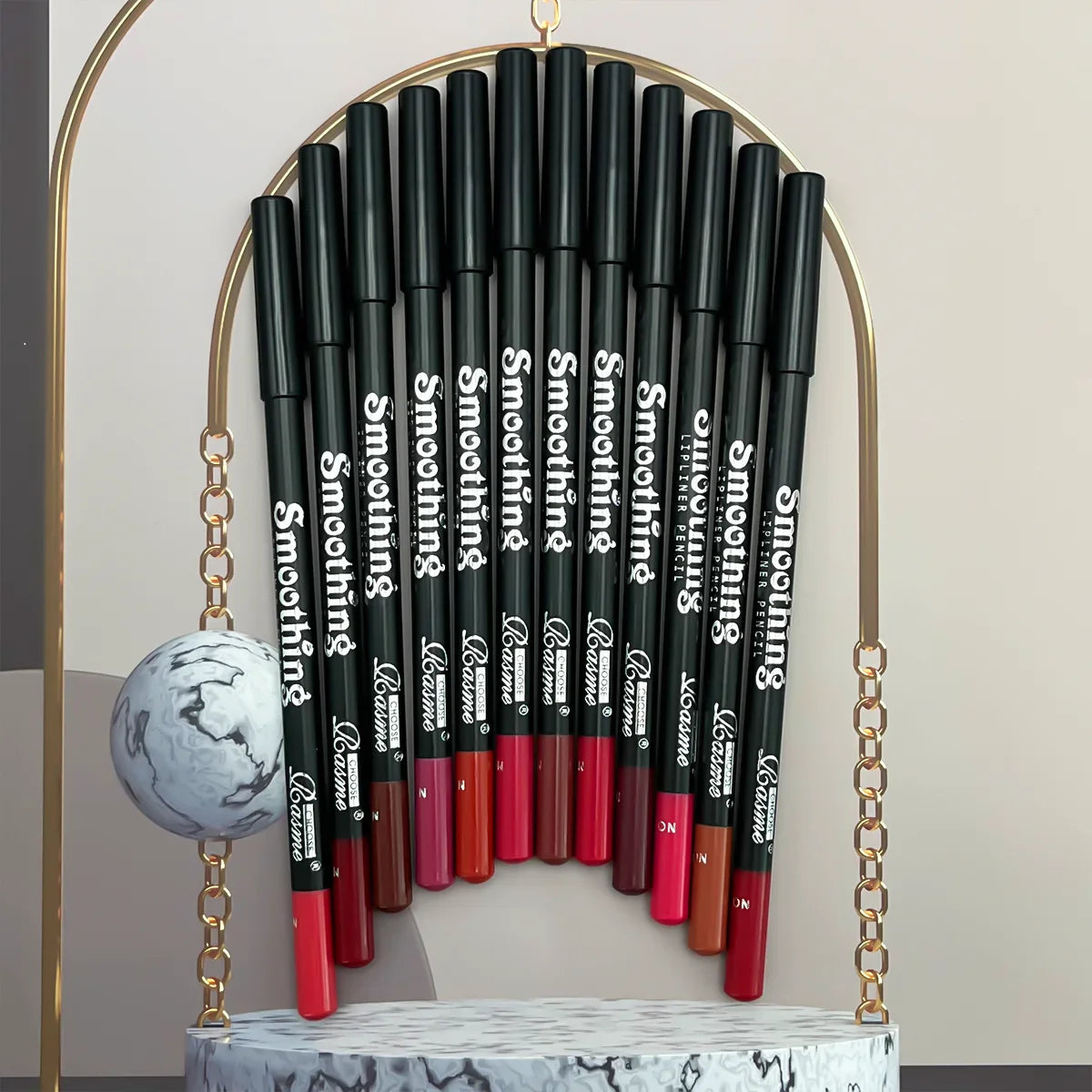 Lip Liner Pen Set Waterproof Easy To Color Makeup