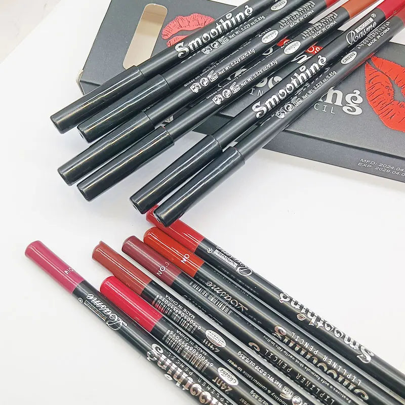 Lip Liner Pen Set Waterproof Easy To Color Makeup