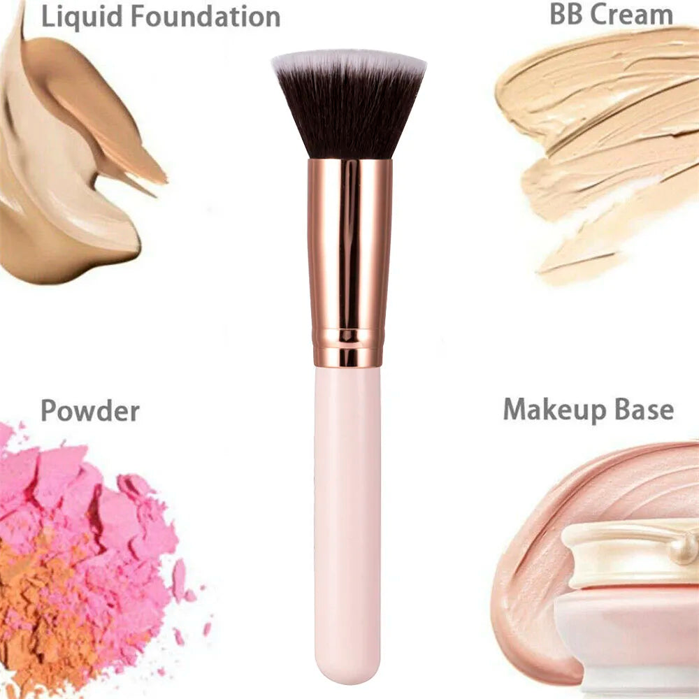 Luxury Champagne Flat Top Foundation Brush