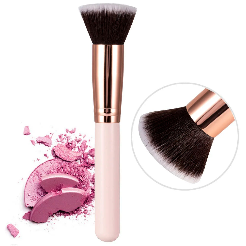 Luxury Champagne Flat Top Foundation Brush