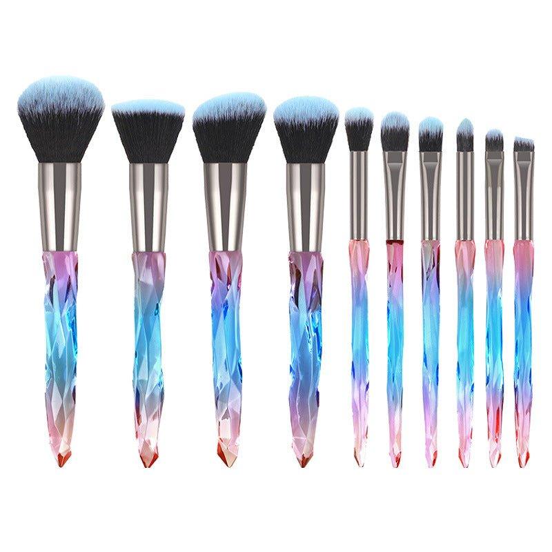 Luxury Rose Gold Makeup Brush Set - 10 Essential Tools