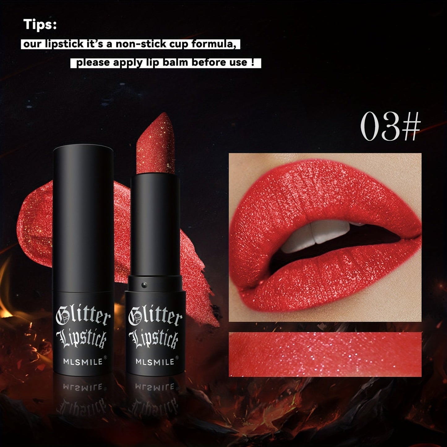 MLSMILE Glitter Lipstick Set
