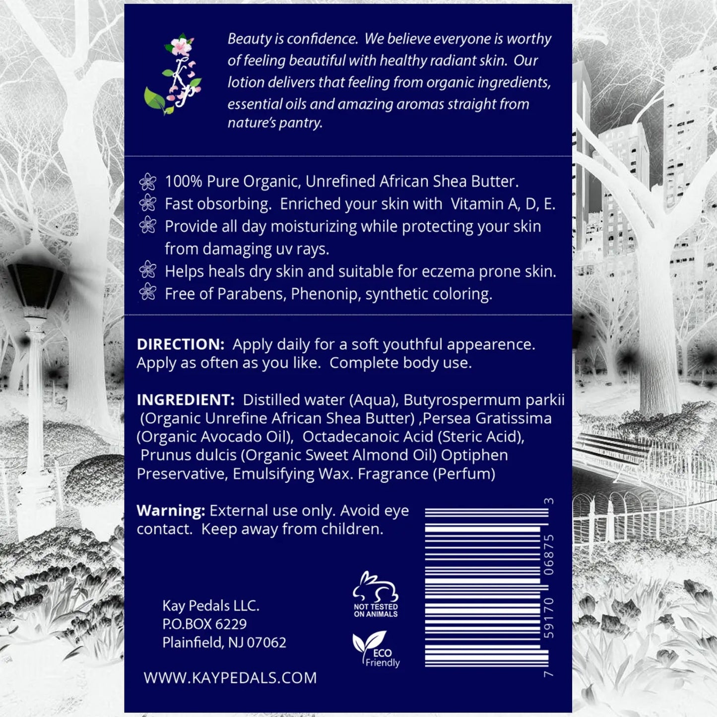 Manhattan Natural Organic Body Lotion 12oz