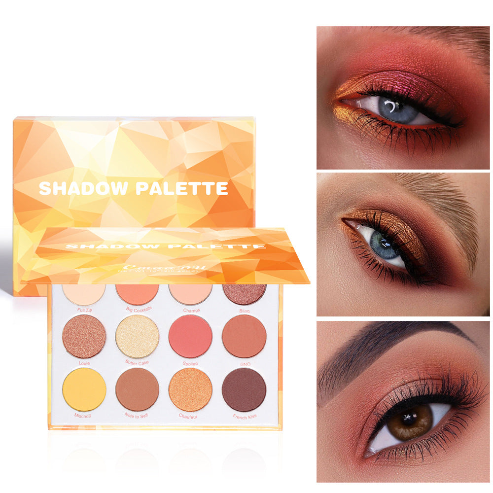 Matte And Metallic Glitter Eyeshadow Palette