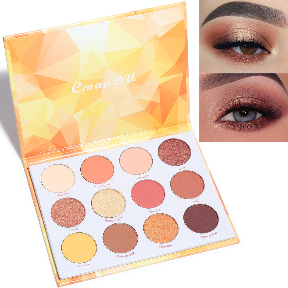 Matte And Metallic Glitter Eyeshadow Palette