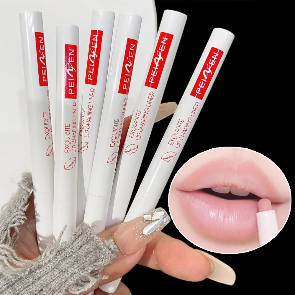 Matte Lipstick Pen Nude Brown Waterproof Lip Liner Pencil