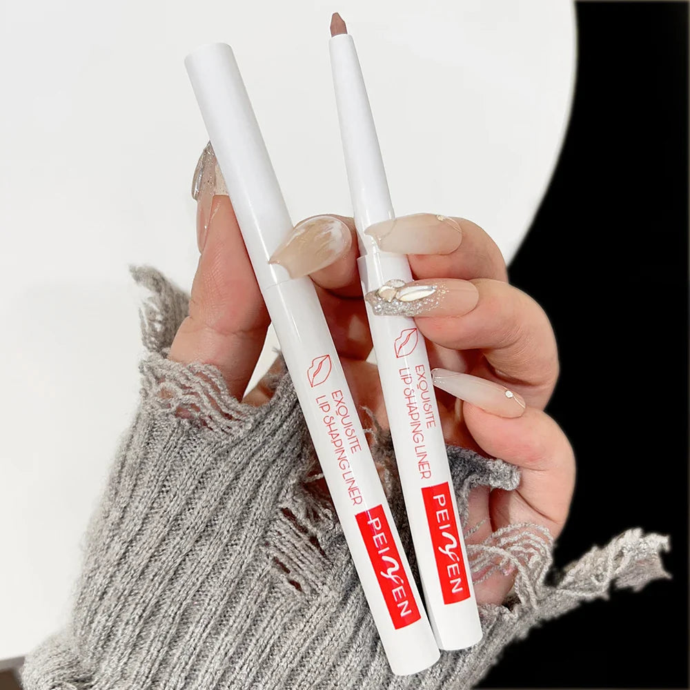 Matte Lipstick Pen Nude Brown Waterproof Lip Liner Pencil