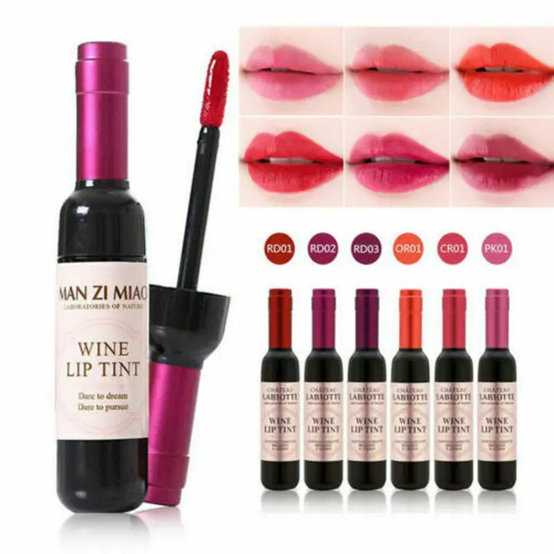 Matte Liquid Lipstick Red Wine Bottle Shaped Lip Gloss