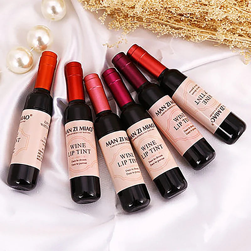 Matte Liquid Lipstick Red Wine Bottle Shaped Lip Gloss