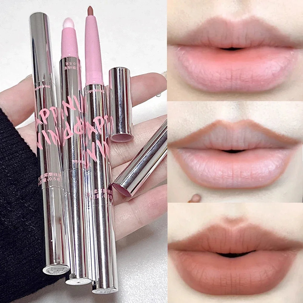 Matte Pink Lip Liner Pen Smooth Lip Contouring Makeup