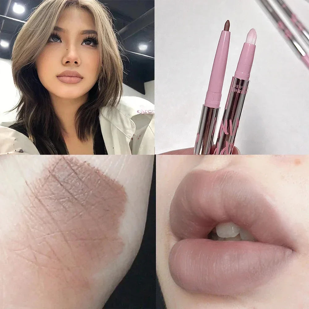 Matte Pink Lip Liner Pen Smooth Lip Contouring Makeup