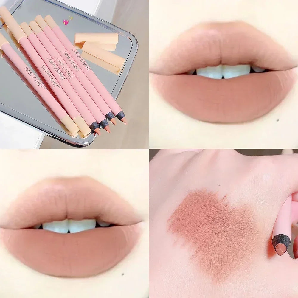 Matte Pink Lip Liner Pen Smooth Lip Contouring Makeup
