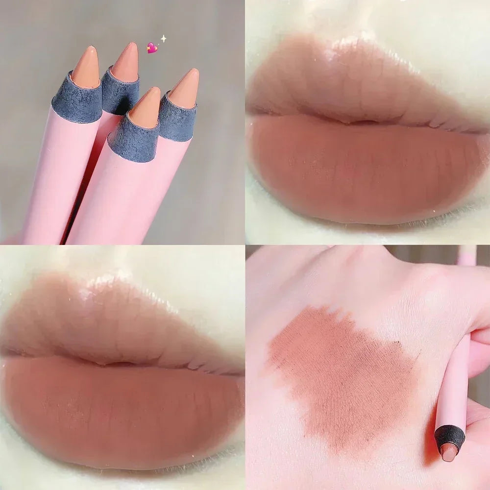 Matte Pink Lip Liner Pen Smooth Lip Contouring Makeup