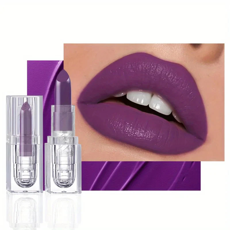 Matte Purple Lip Gloss High Pigment Makeup