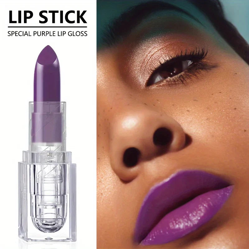 Matte Purple Lip Gloss High Pigment Makeup