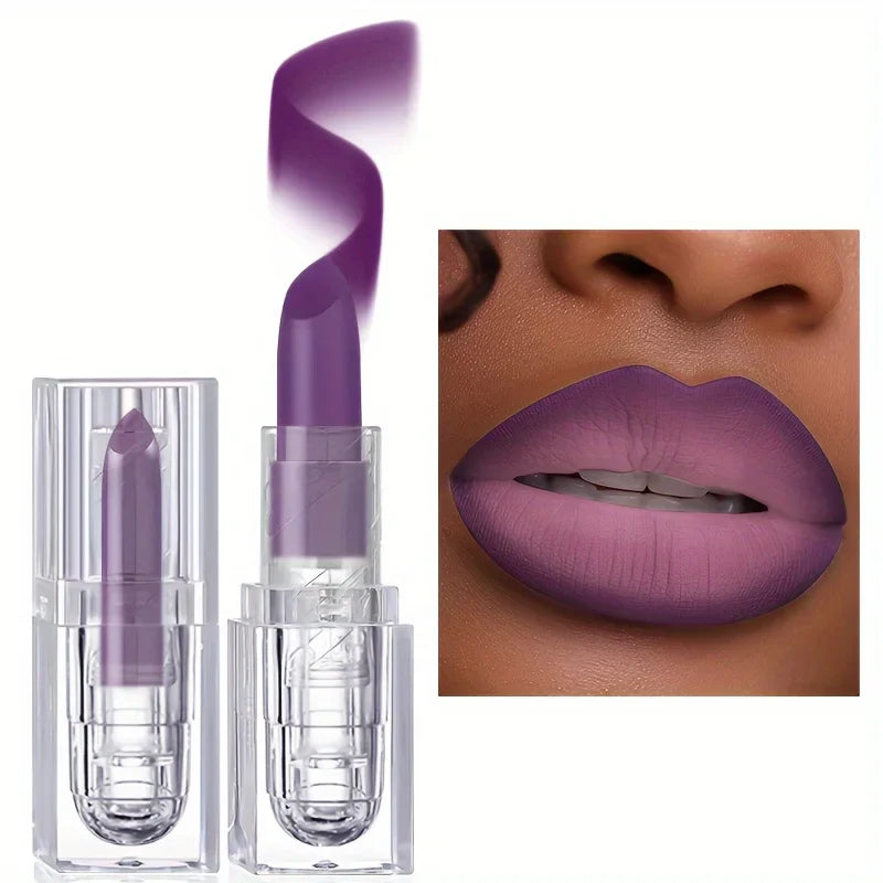 Matte Purple Lip Gloss High Pigment Makeup