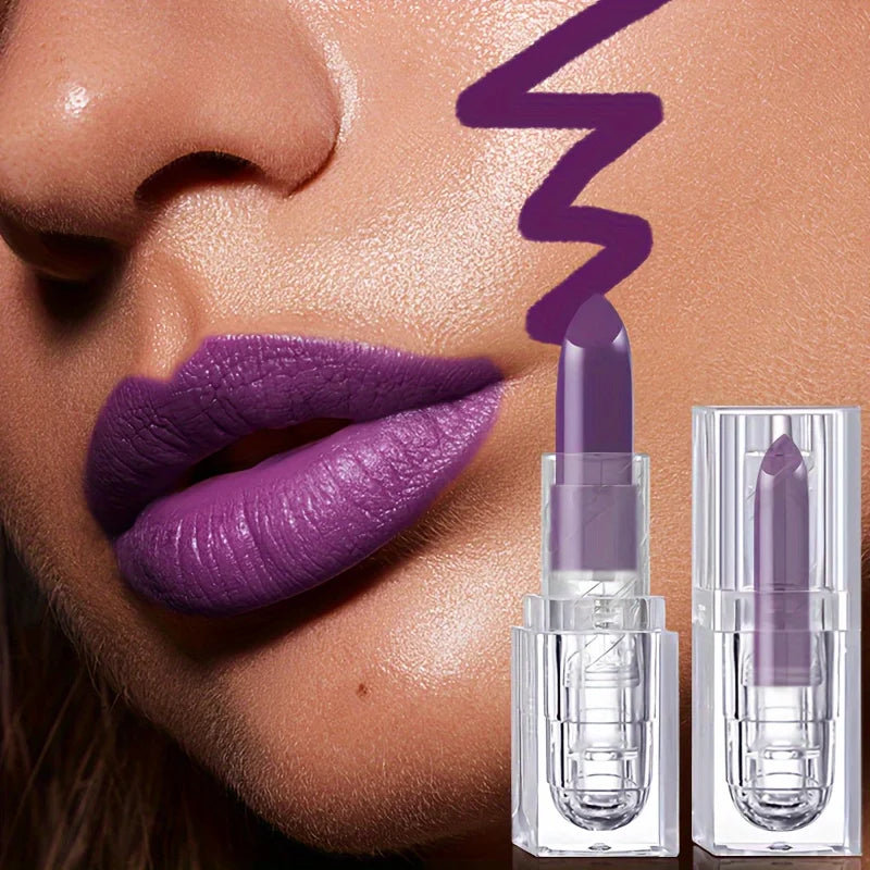 Matte Purple Lip Gloss High Pigment Makeup
