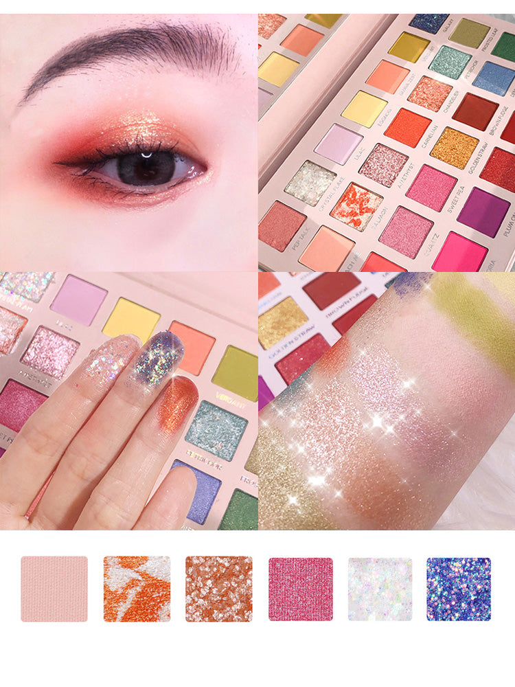 Matte Sparkle Shimmery Crimson Eyeshadow Palette
