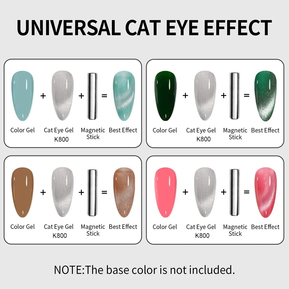 Maychao 12ml Cat Eye Gel Nail Polish Rainbow Effect