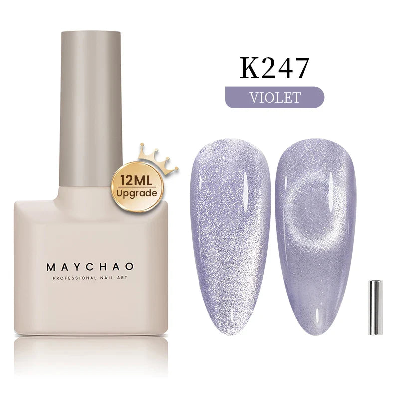 Maychao 12ml Cat Eye Gel Nail Polish Rainbow Effect