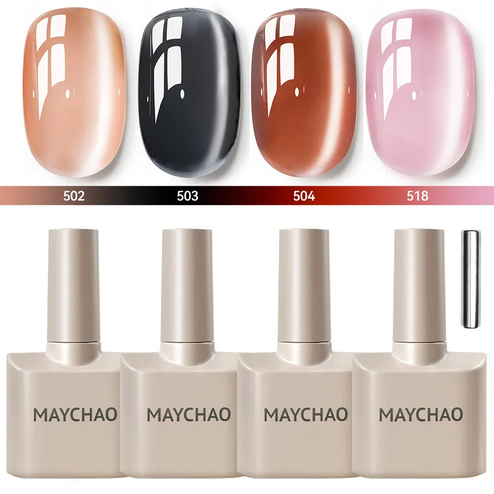 Maychao 12ml Cat Eye Gel Nail Polish Rainbow Effect